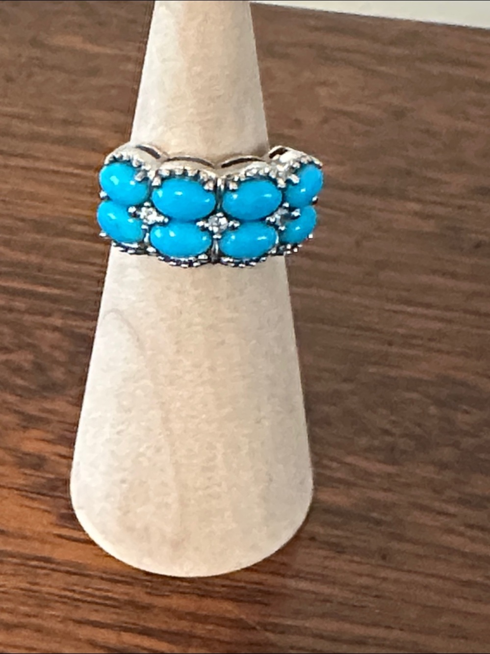Samuel B. Sterling Silver Sleeping Beauty Turquoise Cluster Ring - Bright Blue
